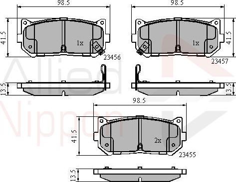 ALLIED NIPPON ADB3906 - Гальмівні колодки, дискові гальма autocars.com.ua