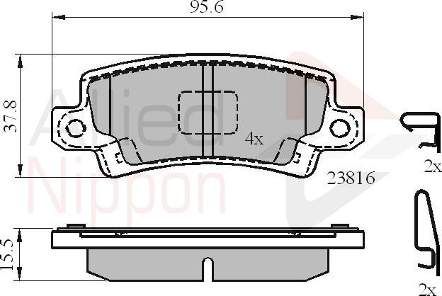 Allied Nippon adb3942 - Тормозные колодки, дисковые, комплект autodnr.net