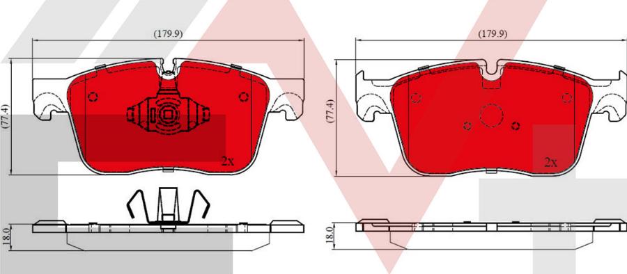 ALLIED NIPPON AEV02385 - Гальмівні колодки, дискові гальма autocars.com.ua