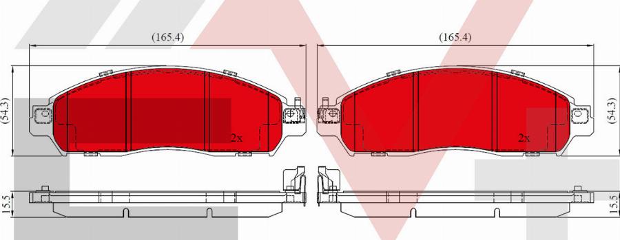 ALLIED NIPPON AEV02486 - Гальмівні колодки, дискові гальма autocars.com.ua