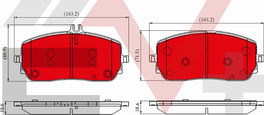 ALLIED NIPPON AEV02863 - Гальмівні колодки, дискові гальма autocars.com.ua