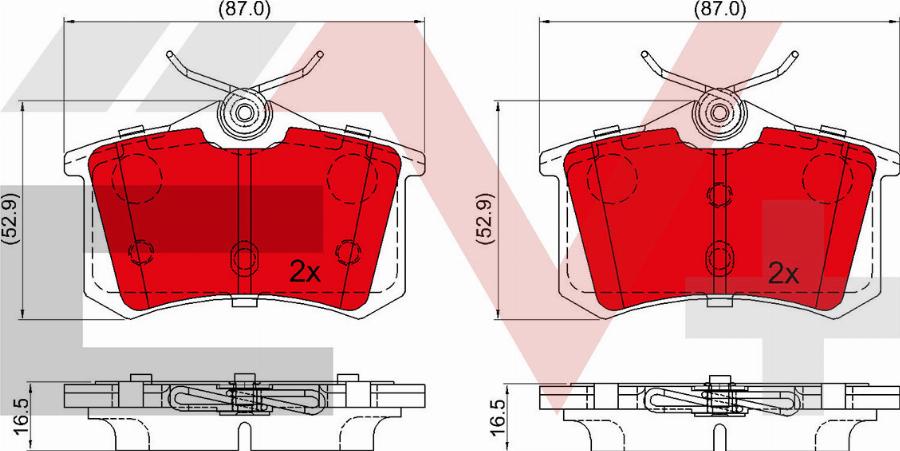 ALLIED NIPPON AEV03653 - Гальмівні колодки, дискові гальма autocars.com.ua