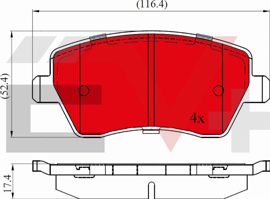 ALLIED NIPPON AEV0984 - Гальмівні колодки, дискові гальма autocars.com.ua