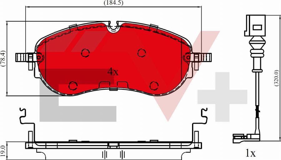 ALLIED NIPPON AEV13413 - Гальмівні колодки, дискові гальма autocars.com.ua