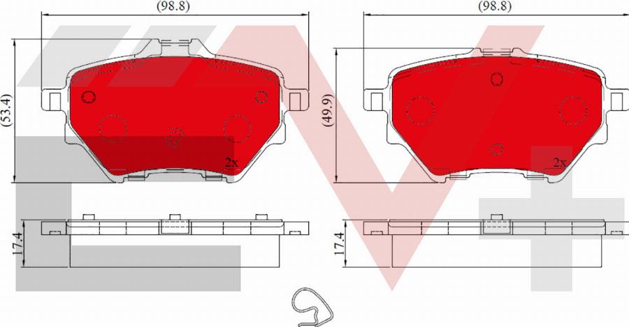ALLIED NIPPON AEV32234 - Гальмівні колодки, дискові гальма autocars.com.ua