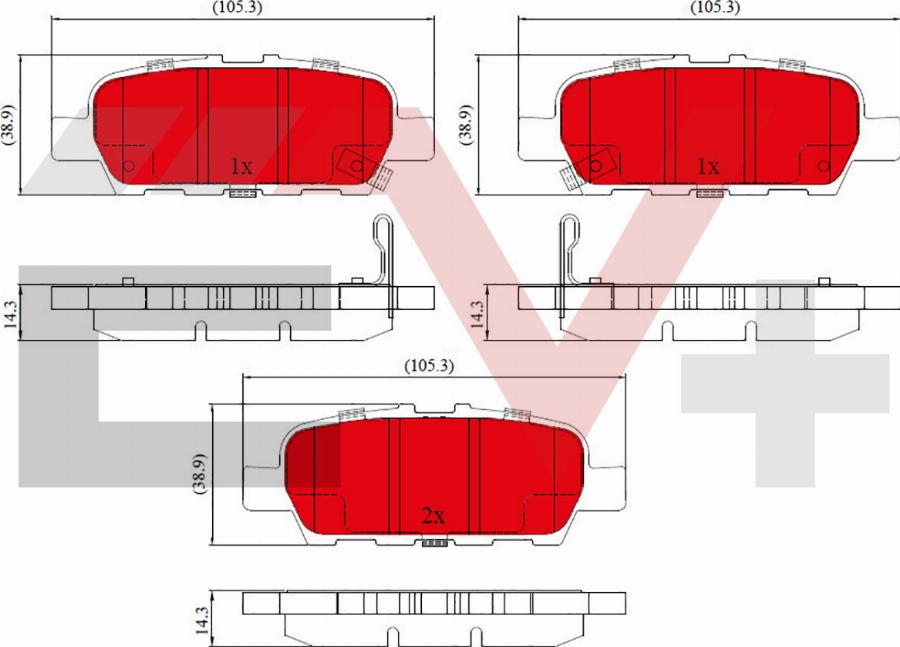 ALLIED NIPPON AEV32445 - Гальмівні колодки, дискові гальма autocars.com.ua