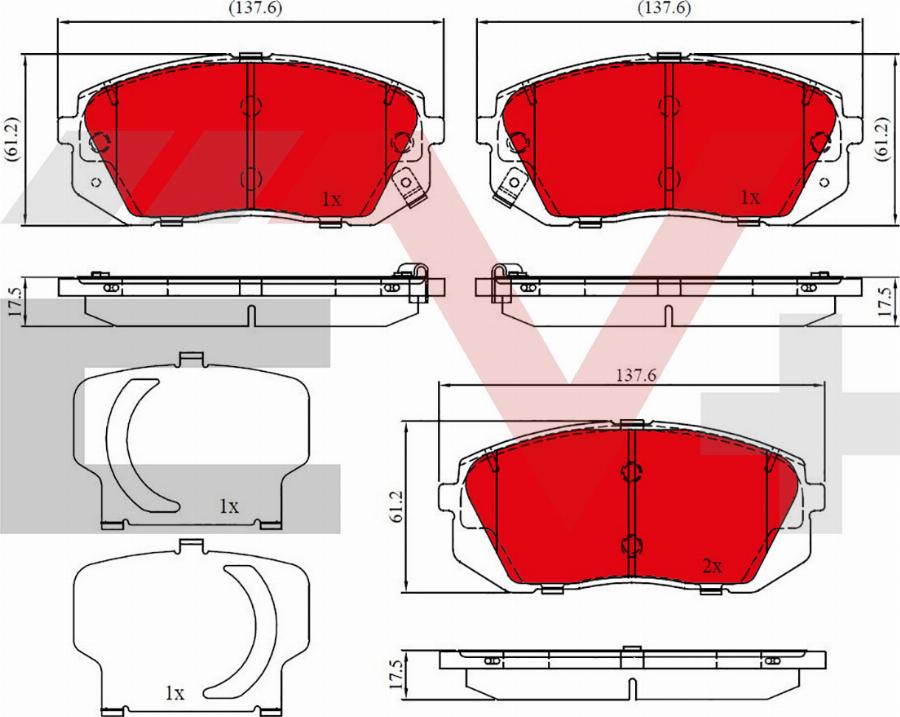 ALLIED NIPPON AEV32529 - Гальмівні колодки, дискові гальма autocars.com.ua