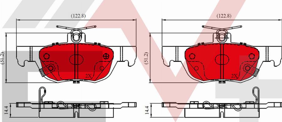 ALLIED NIPPON AEV32857 - Гальмівні колодки, дискові гальма autocars.com.ua