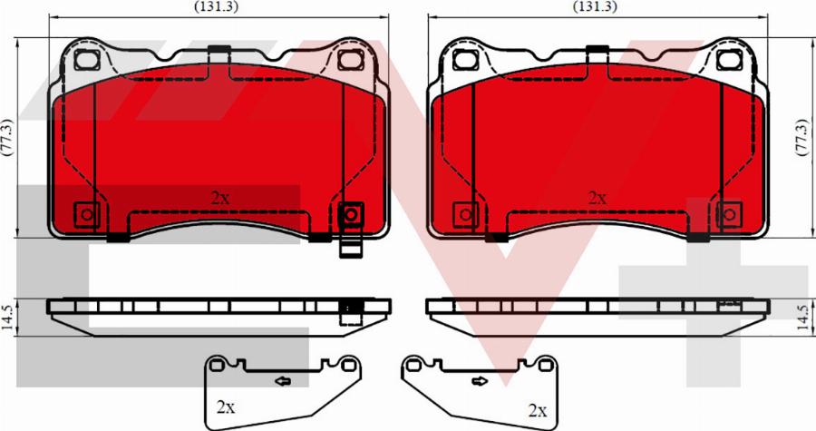 ALLIED NIPPON AEV32859 - Гальмівні колодки, дискові гальма autocars.com.ua