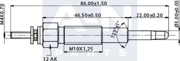 A-N PARTS A-N035336 - Свічка розжарювання autocars.com.ua