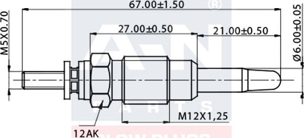 A-N PARTS A-N064152 - Свеча накаливания autodnr.net