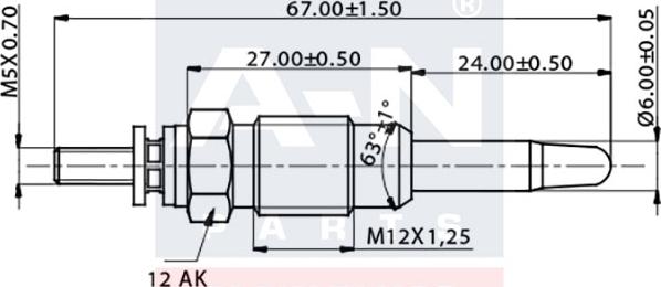 A-N PARTS A-N064163 - Свеча накаливания autodnr.net