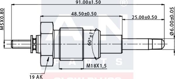 A-N PARTS A-N090301 - Свеча накаливания autodnr.net