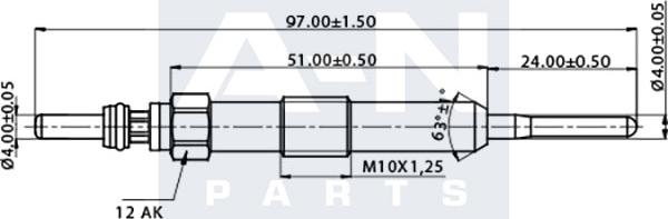 A-N PARTS A-N096032 - Свеча накаливания autodnr.net