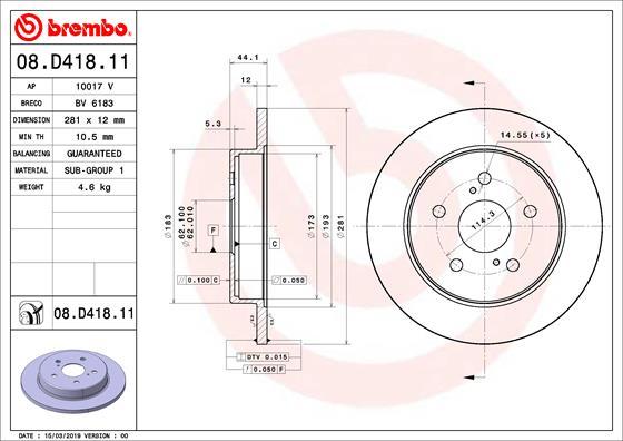 AP 10017V - Гальмівний диск autocars.com.ua