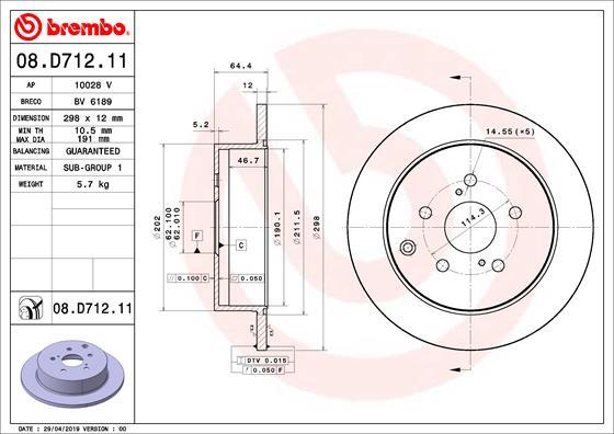 AP 10028V - Гальмівний диск autocars.com.ua