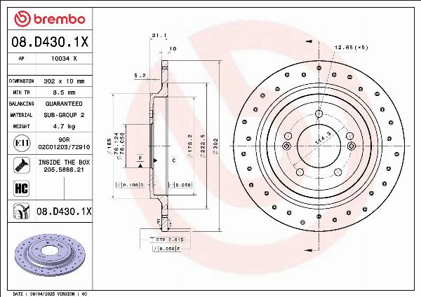AP 10034 X - Гальмівний диск autocars.com.ua
