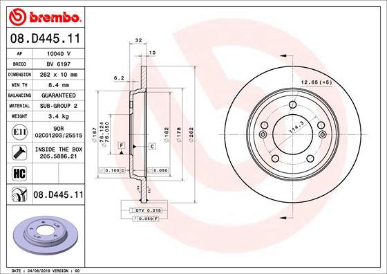 AP 10040V - Гальмівний диск autocars.com.ua