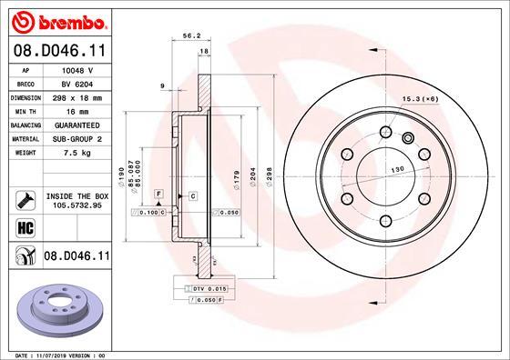 AP 10048V - Гальмівний диск autocars.com.ua