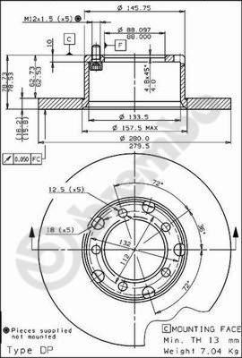 AP 10060 - Тормозной диск avtokuzovplus.com.ua