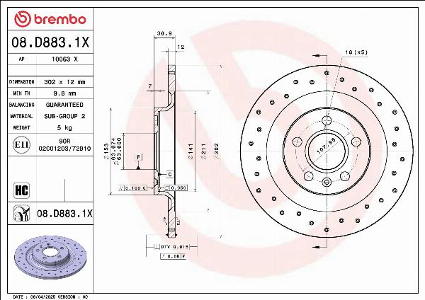 AP 10063 X - Гальмівний диск autocars.com.ua