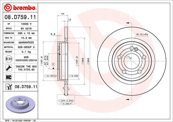 AP 10065 V - Гальмівний диск autocars.com.ua