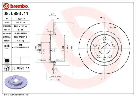 AP 10071 V - Гальмівний диск autocars.com.ua