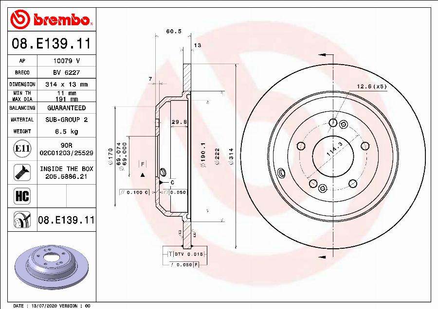 AP 10079 V - Гальмівний диск autocars.com.ua