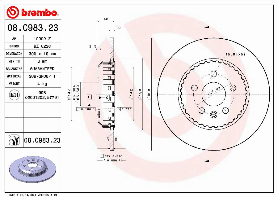 AP 10090 Z - Гальмівний диск autocars.com.ua