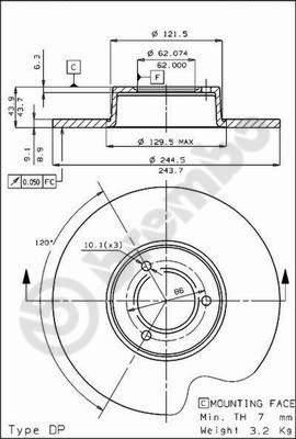 AP 10152 - Гальмівний диск autocars.com.ua