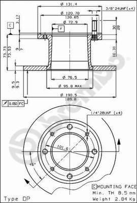 AP 14016 - Гальмівний диск autocars.com.ua