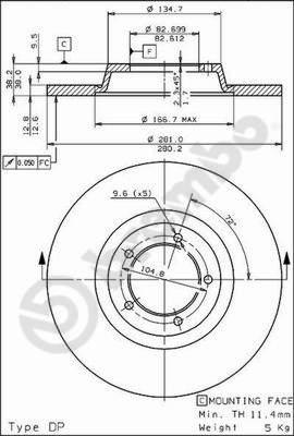 RENAULT 6384230112 - Тормозной диск avtokuzovplus.com.ua