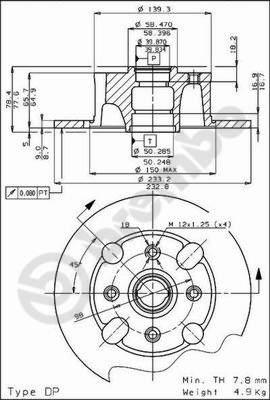 AP 14034 - Гальмівний диск autocars.com.ua