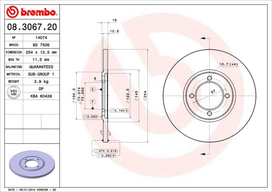 AP 14074 - Тормозной диск autodnr.net