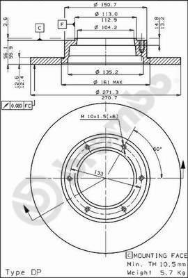 AP 14077 - Гальмівний диск autocars.com.ua