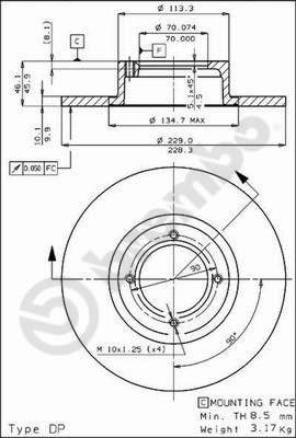 AP 14085 - Гальмівний диск autocars.com.ua