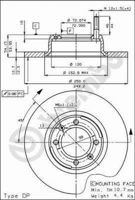 AP 14092 - Гальмівний диск autocars.com.ua