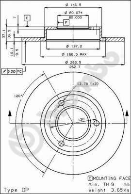 AP 14099 - Гальмівний диск autocars.com.ua