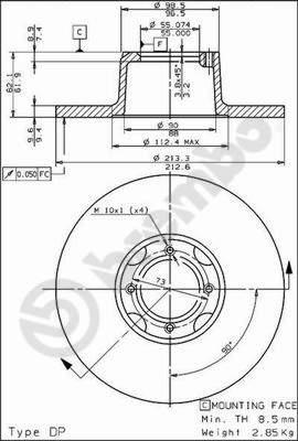 AP 14106 - Гальмівний диск autocars.com.ua