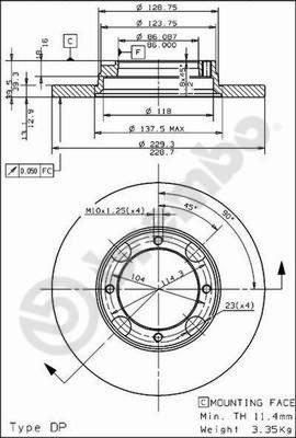 AP 14131 - Гальмівний диск autocars.com.ua