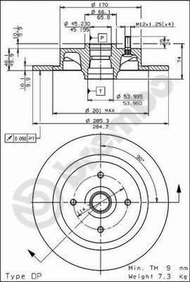 AP 14136 - Гальмівний диск autocars.com.ua