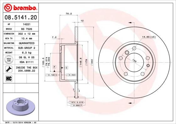 AP 14221 - Тормозной диск autodnr.net