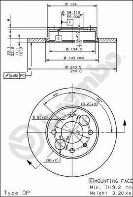 AP 14254 - Гальмівний диск autocars.com.ua