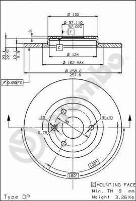 AP 14259 - Гальмівний диск autocars.com.ua