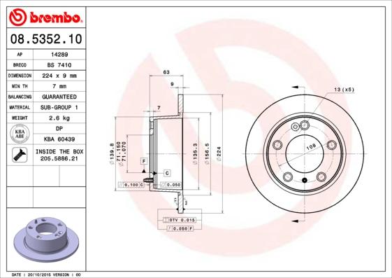 AP 14289 - Гальмівний диск autocars.com.ua