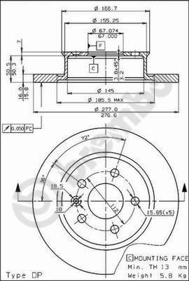 AP 14352 - Гальмівний диск autocars.com.ua