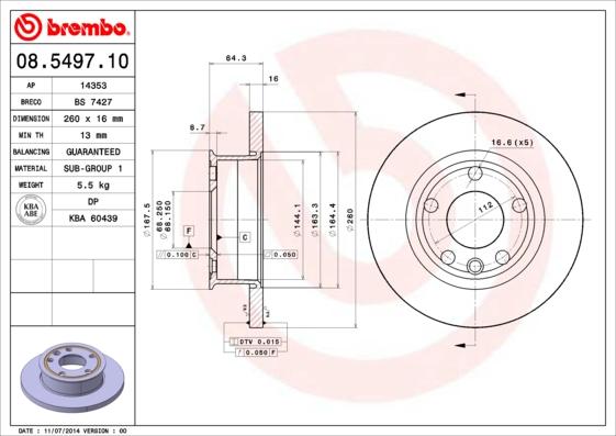 AP 14353 - Тормозной диск autodnr.net