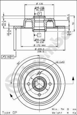 AP 14403 - Тормозной диск avtokuzovplus.com.ua