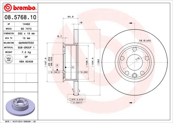 AP 14462 - Гальмівний диск autocars.com.ua