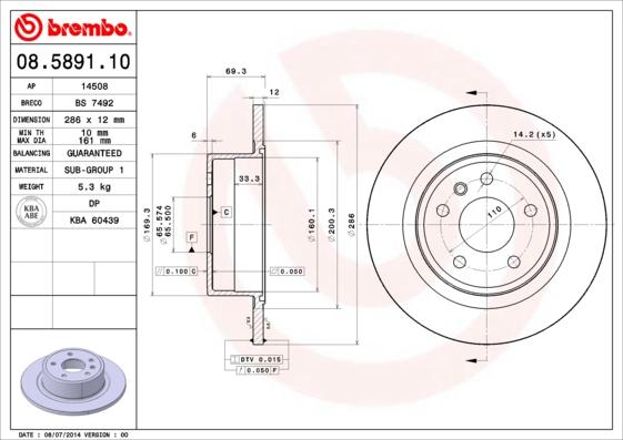 AP 14508 - Тормозной диск avtokuzovplus.com.ua